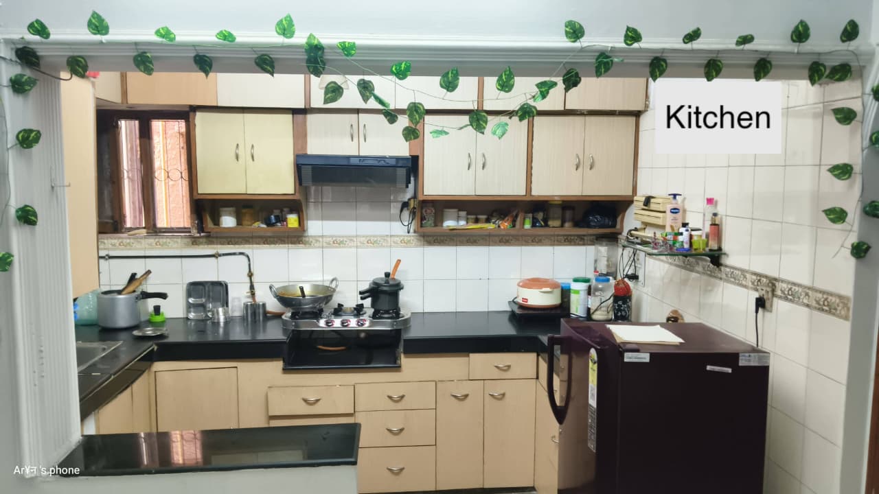Kitchen at Janki PG